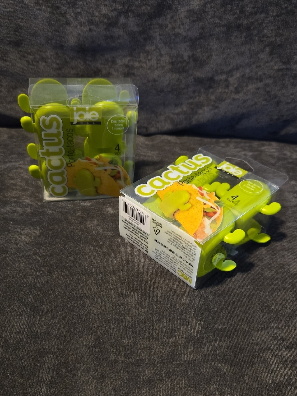 Joie Bright Lime Green Cactus Plate Clips, Set of 4